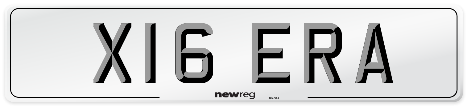 X16 ERA Number Plate from New Reg